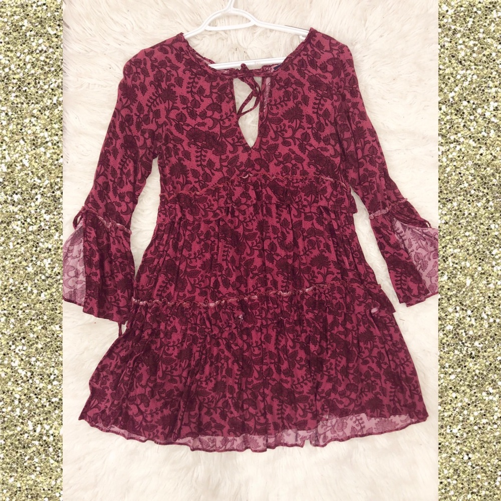 American Eagle | Boho Ruffle Bell Tier Dress✨🥀🌞